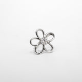 Bague Éveil en argent 925, fleur serti de pierres d'intention — Collection Éclosion